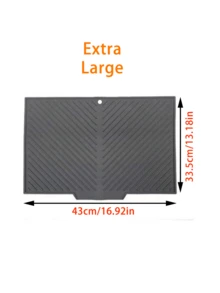1 tấm lót thoát nước và làm khô, thảm silicon chống trượt cho nhà bếp có rãnh thoát nước, thảm chịu nhiệt, thảm bàn ăn, thảm bàn làm việc, thảm lót bồn rửa chén, thảm làm khô nhanh phù hợp cho nồi và chén đĩa, thảm bảo vệ mặt bàn bếp chịu lực cao. - Nhiều màu - Xem 15