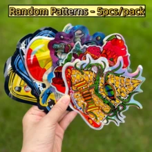 5pcs/50pcs Random Style Mixed Storage Bags, Sealed Candy Bags, Candy Packaging Sealed Bags, Resealable Bags, 3D Polyester Film Bags, Vanilla Bags, Holiday Gift Bags - Multicolor - View 12
