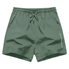 2pcs Men's Sports Shorts, Drawstring Waist, Side Pockets. Suitable For Running, Basketball, Fitness And Other Sports - Green - View 4