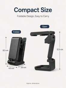 Multifunctional Foldable Phone Stand, Phone Accessory, Supports 360-Degree Rotation, Anti-Slip Design, Suitable For Travelers, Back-To-School Students And Flight Passengers - Multicolor - View 4