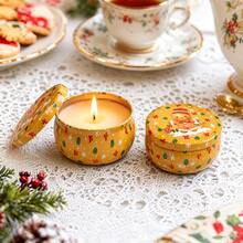 HIZTGHC 50pcs Complete Christmas Candle DIY Tool Set, 10 Decorative Printed Candle Jars With Lids, 40 Matching Wicks, Bases And Stickers, Suitable For Beginners To Decorate Christmas Home And Prepare Holiday Gifts - 50pcs/10 Sets/4 - View 2