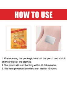 1pc Portable Comfortable Self-Heating Hand Warmer, Abdominal Heating Patch, Abdominal Warmth And Body Heating Patch - One Size Fits All - View 5
