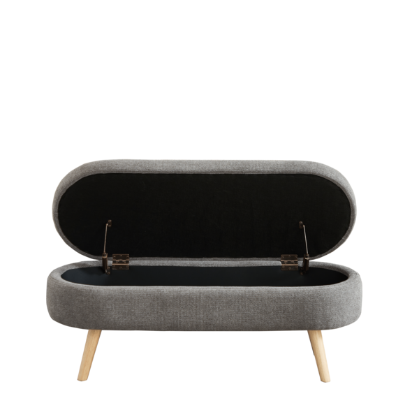 Storage Bench With Storage Space, Beige Color, Ideal For Bedroom Or Hallway