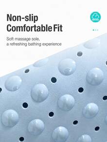 1pc Non-Slip Bathroom Mat, Fan-Shaped Shower Mat With Suction Cups And Foot Massage Bumps, Bathroom Floor Mat, Suitable For Shower Room, Safety Mat For Elderly And Children, Bathroom Accessories - Multicolor - View 4