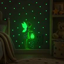 Pegatina de pared de gato negro que brilla en la oscuridad, decoración de interruptor y enchufe, autoadhesiva, impermeable, fácil de rasgar, pegatina fluorescente de gato lindo - Multicolor - Ver 6