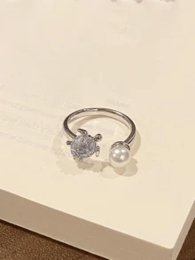 rundraw 3pcs Women's Rings Set, Multicolor Alloy Fashion Rings With CZ Fish, Beach Vacation, Party Outfit - Multicolor - View 6