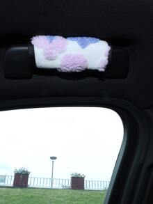 柔軟蓬鬆花卉圖案汽車車頂拉手套,通用款防滑車頂拉手保護套,可愛毛絨汽車內飾裝飾配件 - 車頂把手 - 查看 19