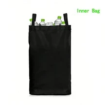 110L (29 Gallon) Recycling Bin, Suitable For Kitchen, Indoor And Outdoor Home Use, Comes With 2 Detachable And Reusable Inner Bags, Large Capacity Recycling Bin, Suitable For Bottles, Cans, Plastic Labels, Etc. - Multicolor - View 13