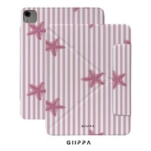 GIIPPA 1件粉色與白色垂直條紋淺粉色海星印花保護殼，磁吸可拆卸Y型折疊防震保護套附筆槽，適用於iPad Mini 6/7、Air 2/3/4/5/11/13" (M2/M3 2024-2025)、5/6/7/8/9/10/11代、Pro 10.5/11/12.9" (2017-2025)，適合情人節、返校季、辦公室、聖誕節、萬聖節、感恩節假期，送給女友的最佳禮物，完美的婚禮伴手禮 - 多色3 - 查看 2