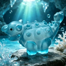 Juguete antiestrés de dinosaurio transparente con purpurina, de rebote lento, juguete de dinosaurio lindo para apretar y aliviar la presión, juguete de animal de gelatina transparente y brillante para apretar, regalo para fiesta infantil, recompensa de aula, decoración de escritorio en el hogar, juguete sensorial, adecuado para niños y niñas - Multicolor - Ver 4