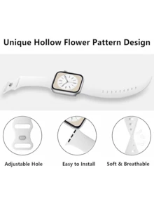 3件組中性時尚蘋果矽膠錶帶，相容 38/40/41/42/44/45/49mm Ultra/SE/8/7/6/5/4/3/2/1 - 彩色 - 查看 5