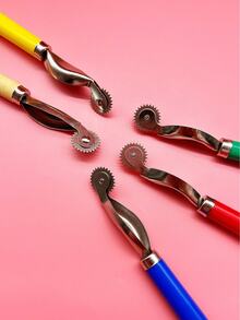 Metal Tracing Wheel, 5 Colors Available, Colorful Round Handle, Sewing DIY Fabric, Leather Sample Transfer, Home Tailoring Pattern Making, Fabric Craft Beginner Tool - Caster Wheel - View 3