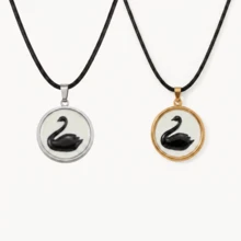 1/2/3/4pcs New Fresh Flower & Rabbit Necklace, Elegant Style, Oil Drip Craft, 18K Gold PVD Plated 316 Stainless Steel Material, Stainless Steel Jewelry. Suitable For Wife And Mother To Wear, Easy To Match With Girls' Daily Outfits, Beach Vacation Parties, Music Festivals, Travel And Sightseeing Occasions, Charming Women's Jewelry, Women's Bracelets And Necklaces, Small Accessories. - Multicolor - View 8