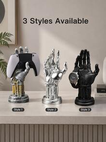 Game Controller Stand Cyberpunk Mechanical Hand Controller Base Robot Controller Holder Headphone Stand Statue Game Desk Decor Sci-Fi Gaming Room Decoration Gaming Accessories Men Gamer Gift Perfect Christmas Or Halloween Gift - Multicolor - View 12