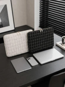 1pc Portable Computer Bag, Multi Size Notebook And Tablet Storage And Organizing Bag With Sequin Stripe Pattern, Fashionable Digital Storage Bag, Suitable For Outdoor Travel And Essential Travel Items - Multicolor - View 7
