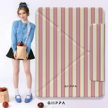 GIIPPA 1個彩色條紋Y型摺疊磁吸平板保護殼，PU皮革外層配硬壓克力防彎曲背板，無筆槽，多角度支撐，自動休眠/喚醒，辦公與日常使用，適用於iPad Mini 6/7、Air 2/3/4/5/11/13" (M2/M3 2024-2025)、5/6/7/8/9/10/11代、Pro 10.5/11/12.9" (2017-2025)，夏季，保護殼，11 A16 保護殼，保護套 - 多色1 - 查看 7