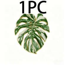1pc/4pcs/Set Leaf Enamel Brooch, Fashion Decorative Badge, Lapel Bag Brooch, Gift - Multicolor - View 10
