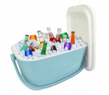 BLOOM STORE - Nevera pasiva rígida Atlantic Bubble con soportes para botellas - Nevera portátil para playa y camping, varios tamaños - Azul - Ver 3