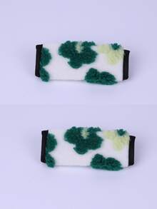 柔軟蓬鬆花卉圖案汽車車頂拉手套,通用款防滑車頂拉手保護套,可愛毛絨汽車內飾裝飾配件 - 車頂把手 - 查看 15