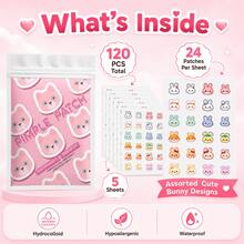 120 piezas de parches para el cuidado del acné, fórmula suave para el cuidado de la piel, protección transpirable y nutritiva amigable con la piel, parches portátiles para el acné - Ver 2