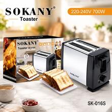 Tostadora Eléctrica Sokany SK-016S 2 Rebanadas Acero Inoxidable 700W 6 Niveles De Tostado Ranuras Anchas Compacta Para Pan Desayuno Sandwich Toaster Hogar Cocina Moderna Premium - Tipo de Enchufe A Japonés (100V) - Ver 8