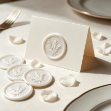 30pcs Pearl White Rosemary Wax Seal Stickers, Self-Adhesive Envelope Seals, Suitable For Wedding, Party, Birthday, Christmas - Rosemary Pearlescent White - View 9