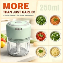 電動迷你食物切碎機-小型便攜式廚房電器,無線電動大蒜切碎機與迷你食物處理機,便攜式迷你食物處理機,可充電蔬菜攪拌機(輕量化設計,適用於堅果、辣椒、洋蔥)塑膠材質,蔬菜切碎攪拌機 - 彩色 - 查看 8