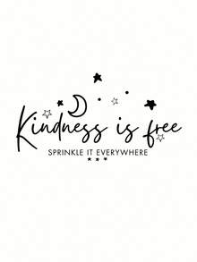 Moon & Stars "Kindness Is Free" Inspirational Car Window Sticker, Waterproof Removable No-Residue Vinyl Rear Windshield Decal, Easy Install Positive Quote Vehicle Exterior DIY Decor - A - View 5