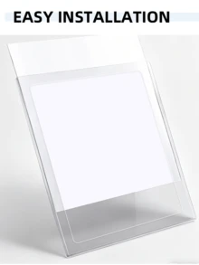 2/3/5/10pcs (With Adhesive) Hollow Transparent Acrylic Schedule Planner Display Stand & To-Do List Frame, A4 Reusable Dry-Erase Chore Chart Holder, Aesthetic Desktop Decor, Suitable For Room Decoration & School Locker Organization - Multiple Specifications - View 6