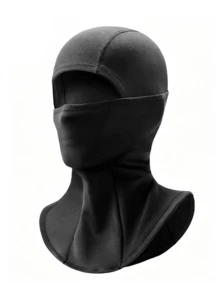 1/2pcs Unisex Black Fleece Balaclava Winter Windproof Full Face Mask Neck Warmer For Skiing Cycling Outdoor Sports - Multicolor - View 3