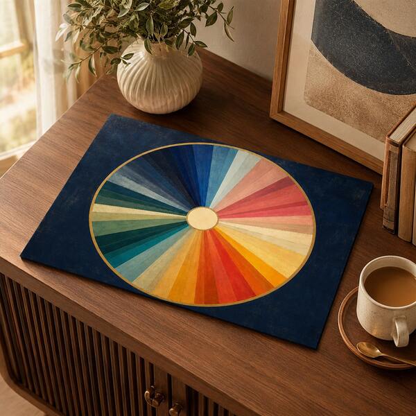 Colorful Printed Pattern Drainage Mat/Absorbent Mat/Drying Mat Coffee Machine Dish Drying Mat - Absorbent Polyester Tabletop Protector With Rubber Non-Slip Backing, For Kitchen Countertop Decor - Home Bar And Dining Table Placemat