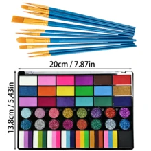 1PC,12/20/26Colors Water Color Oil-Based Vibrant Painting Pigments, High Saturation, Smudge-Resistant, Suitable For Christmas, Carnival, Halloween, Cheerleading, Back To School, Office Use - Single Piece - View 10