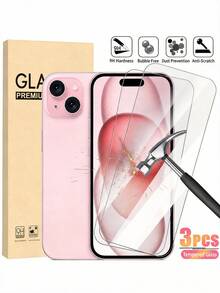CASECOPS 3片裝超高清全螢幕鋼化玻璃螢幕保護貼，相容 iPhone 17 Pro Max/17 Pro/16 Pro/15 Pro/14/13/12/11/XS Max/E/X/Plus/Mini 系列，9H 硬度，防刮保護 - 3片 - 查看 36
