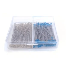 200Pcs Box Light Blue & Yellow Crystal Glass Head Pins - Durable Straight Pins & Quilting Pins, Suitable For DIY Crafts, Sewing And Garment Making - Multicolor - View 8