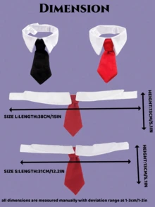 PETSIN 1pcPet Bowtie Necktie Bowknot Wedding Neck Bib False Collar - Multicolor - View 6