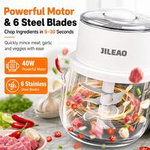 350ml Powerful 6-Blade Electric Food Chopper - USB Rechargeable Mini Food Grinder For Meat, Garlic, Vegetables, Herbs, Portable, Kitchen Essential - White (5-piece Set) - View 9