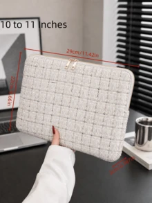 1pc Portable Computer Bag, Multi Size Notebook And Tablet Storage And Organizing Bag With Sequin Stripe Pattern, Fashionable Digital Storage Bag, Suitable For Outdoor Travel And Essential Travel Items - Multicolor - View 15