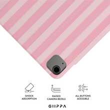 GIIPPA 1件粉色與白色條紋Y折磁吸平板保護殼，PU皮革外層搭配硬質壓克力防彎背板，無筆槽，多角度支撐，自動休眠/喚醒，適合辦公與日常使用，兼容iPad Mini 6/7、Air 2/3/4/5/11/13" (M2/M3 2024-2025)、5/6/7/8/9/10/11代、Pro 10.5/11/12.9" (2017-2025)，Summer Obal Na，11 A16保護殼，保護套 - 多色16 - 查看 3