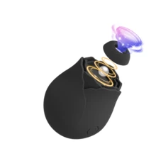 Valentine'S Day Gift: Dual-Purpose Rose Sex Product Simulation Sucking Massage Plus Vibration Stick In One: Multi-Frequency Sucking + Vibration Massage Device Gift With 10Types Of Sucking + Vibration Modes For Women,Purple - 新款花6 - 查看 1
