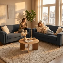 Modern 2 Seat Sofa Set Blue – 172 Cm - 深灰色三座 - 查看 3