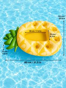 Portable Rainbow Cloud Inflatable Beverage Cup Holder With Ice Bucket, 5-Slot Design, PVC Material, Suitable For Pool, Beach Party, Outdoor Leisure And Other Water Activities - Multicolor - View 9