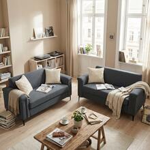 Modern 2 Seat Sofa Set Blue – 172 Cm - 深灰色三座 - 查看 7