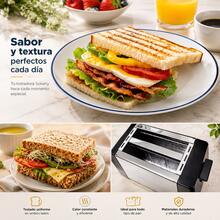 Tostadora Eléctrica Sokany SK-016S 2 Rebanadas Acero Inoxidable 700W 6 Niveles De Tostado Ranuras Anchas Compacta Para Pan Desayuno Sandwich Toaster Hogar Cocina Moderna Premium - Tipo de Enchufe A Japonés (100V) - Ver 7