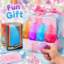 1/2/4pcs Cute Water Drop Shaped Squeeze Toy With Base, Soft Slow Rebound Sensory Stress Relief Fingertip Desktop Toy, Suitable For Children, Students, Office Gift - Multicolor - View 7
