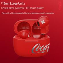 Coca-Cola T65 True Wireless Earbuds, Desain Semi-In-Ear, Diafragma Komposit 13mm, Wireless 6.0, Total Daya Tahan Baterai 20 Jam, Terjemahan AI dan Pemosisian Jarak Jauh APP, Hadiah untuk Olahraga dan Perjalanan - View 5