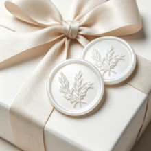 30pcs Pearl White Rosemary Wax Seal Stickers, Self-Adhesive Envelope Seals, Suitable For Wedding, Party, Birthday, Christmas - Rosemary Pearlescent White - View 11