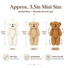 12PCS Mini Plush Teddy Bear Keychain Charms, 3 Color Mixed Set, Cute Bag Pendant/Keyring Decor, Valentine Gift & Party Favor - 12 Pcs - View 8