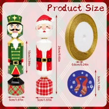 24pcs Christmas Crackers Gift Boxes With Ribbons And Christmas Countdown Stickers Santa Claus Xmas Tree Reindeer Pattern Treat Box Cartoon Christmas Advent Calendar Box Gift Wrapping Boxes For Party Favors Christmas Decorations Christmas Gifts - Christmas Edition - View 3