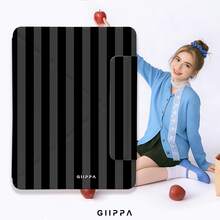 GIIPPA 1 pièce Étui de tablette à rayures gris & noir avec fermeture magnétique en Y, extérieur en PU avec dos en acrylique dur anti-pliage, sans porte-crayon, support multi-angle, veille/réveil automatique, usage bureau & quotidien, compatible avec IPad Mini 6/7, Air 2/3/4/5/11/13" (M2/M3 2024-2025), 5/6/7/8/9/10/11 Gen, Pro 10.5/11/12.9 pouce (2017-2025),Summer Obal Na , Étui,Coque , 11 A16 Étui,Housse - Multicolore 9 - Voir 8