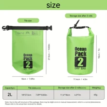 Unisex High-Quality Dry Bag, Roll-Top Lightweight Waterproof Storage Bag, Suitable For Travel, Swimming, Boating, Kayaking, Camping And Beach Activities - Multicolor - View 8